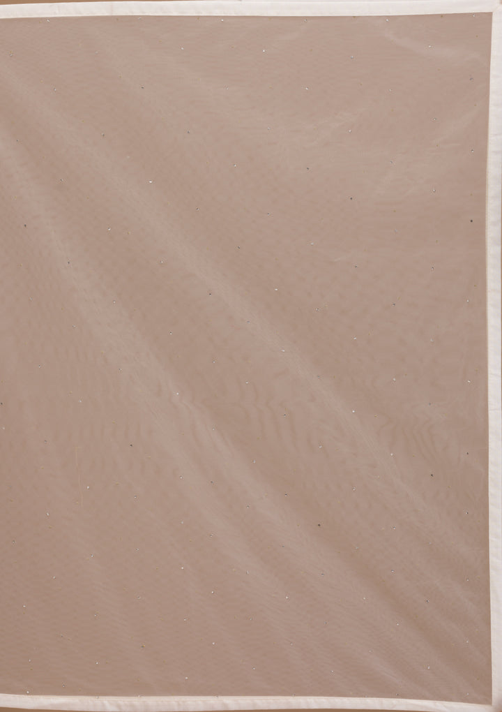Off White Sequins Tissue Readymade Sharara Suit
