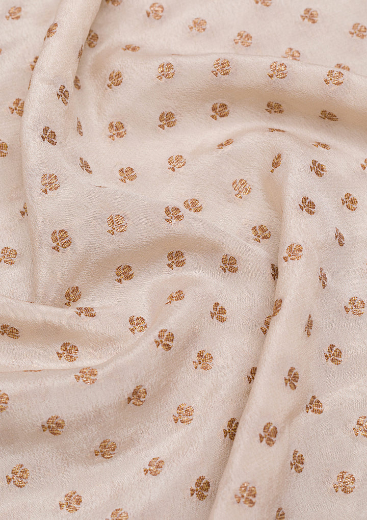 Off White Zariwork Pure Silk Saree