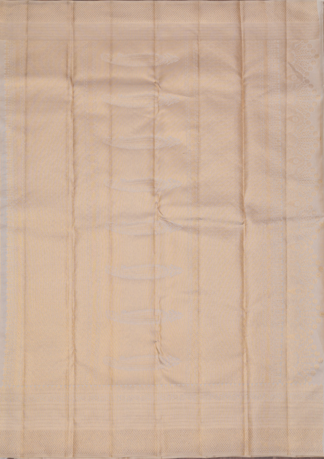 Off White Gold Zariwork Pure Silk Saree