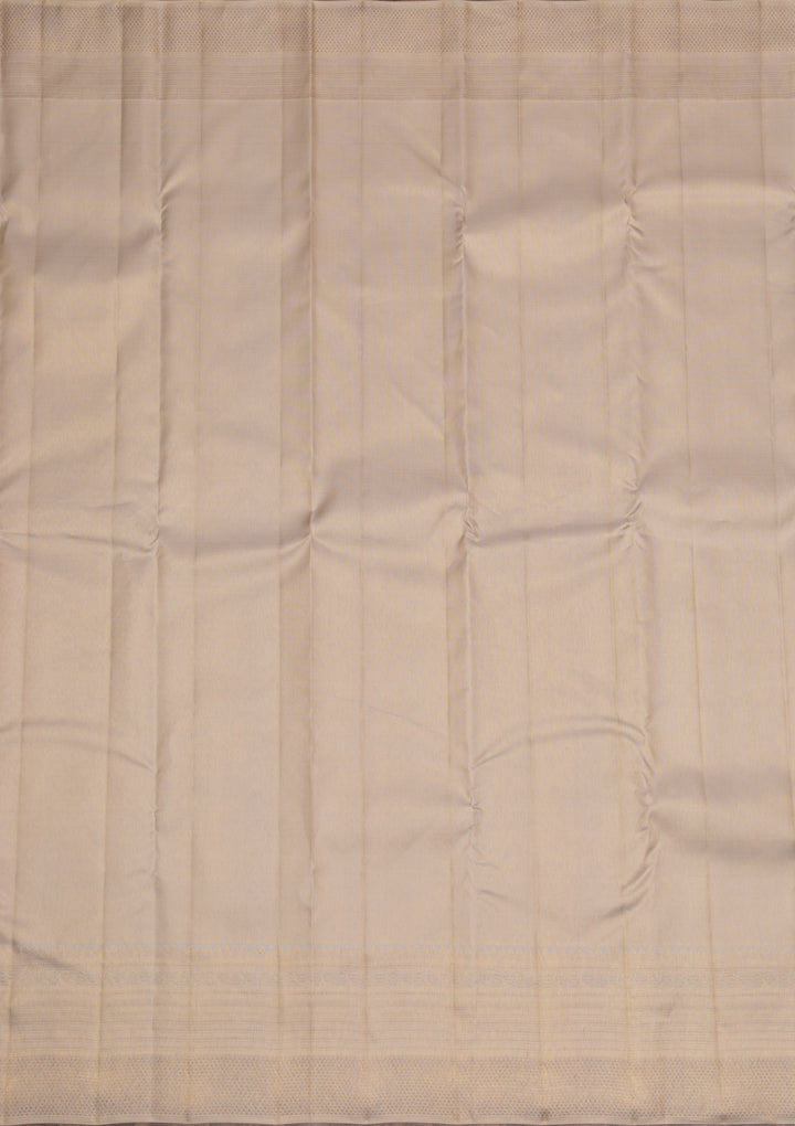 Off White Gold Zariwork Pure Silk Saree