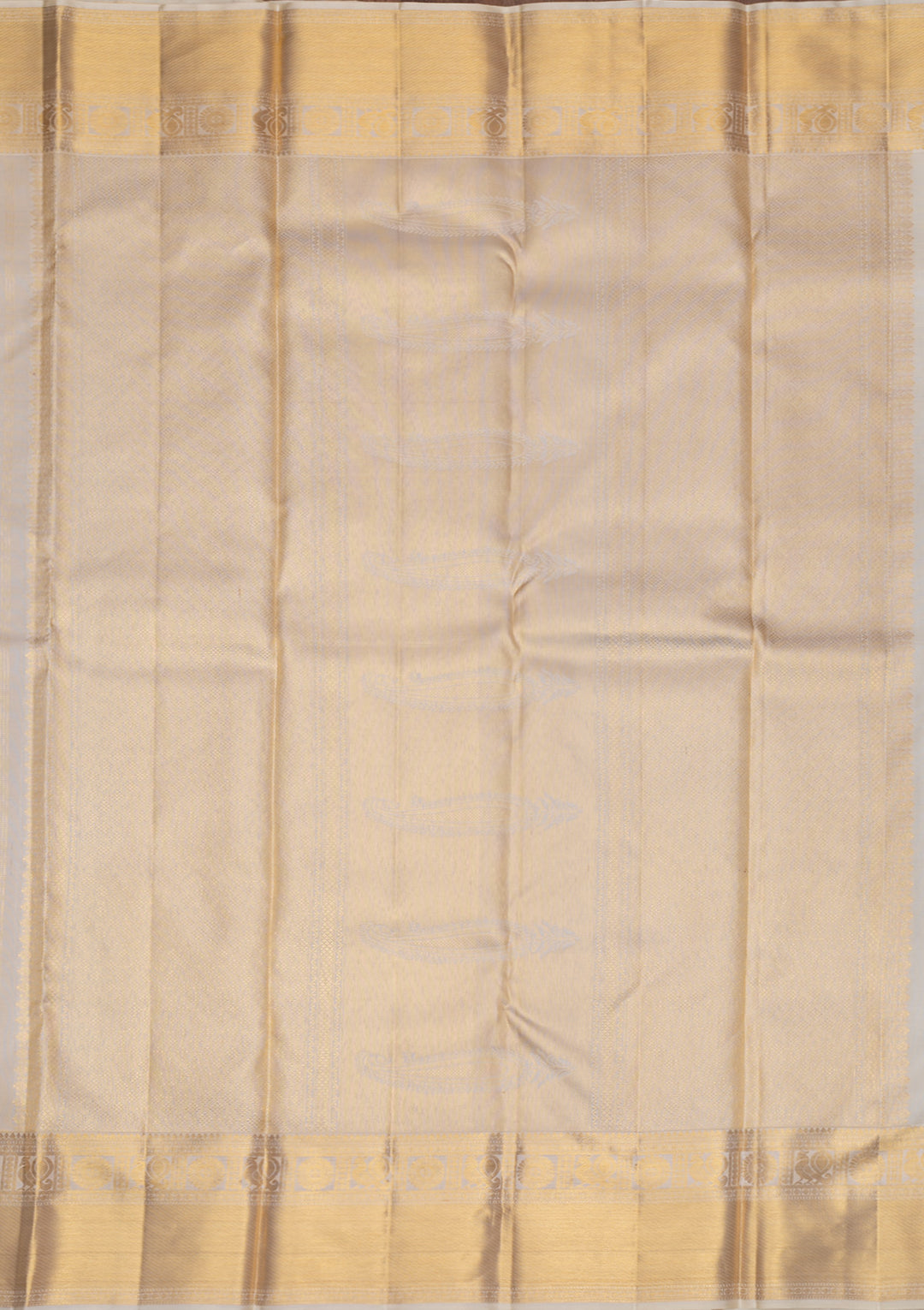 Off White Gold Zariwork Pure Silk Saree