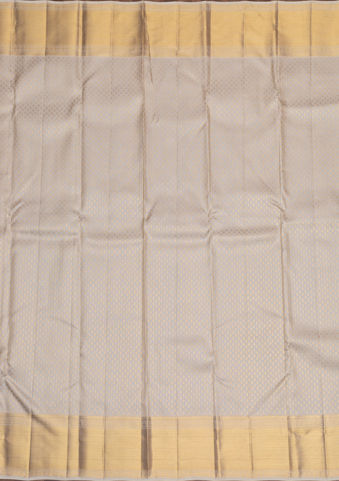 Off White Gold Zariwork Pure Silk Saree