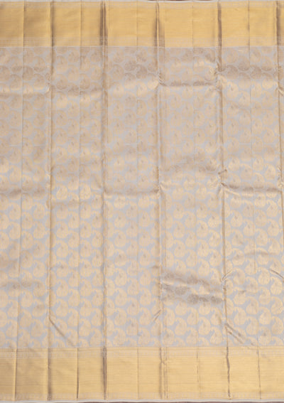 Off White Gold Zariwork Pure Silk Saree