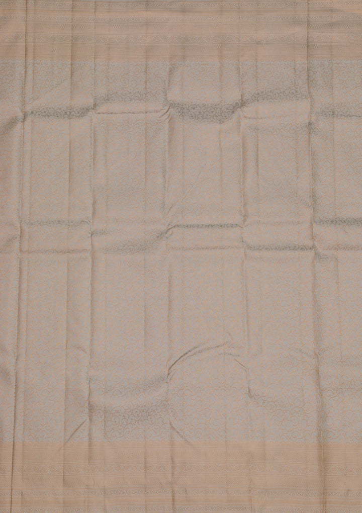 Off White Zariwork Pure Silk Saree