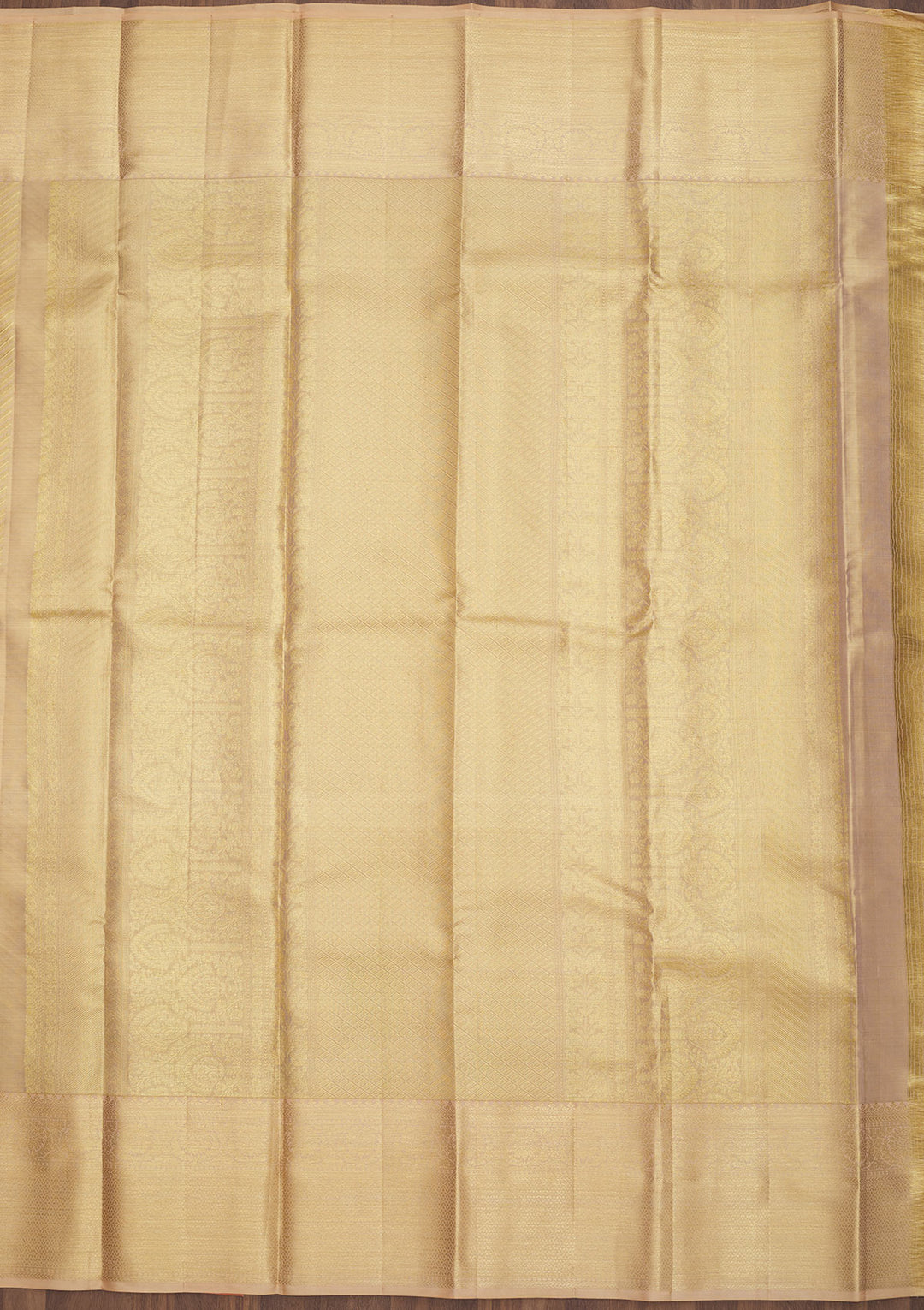 Off White Zariwork Pure Silk Saree