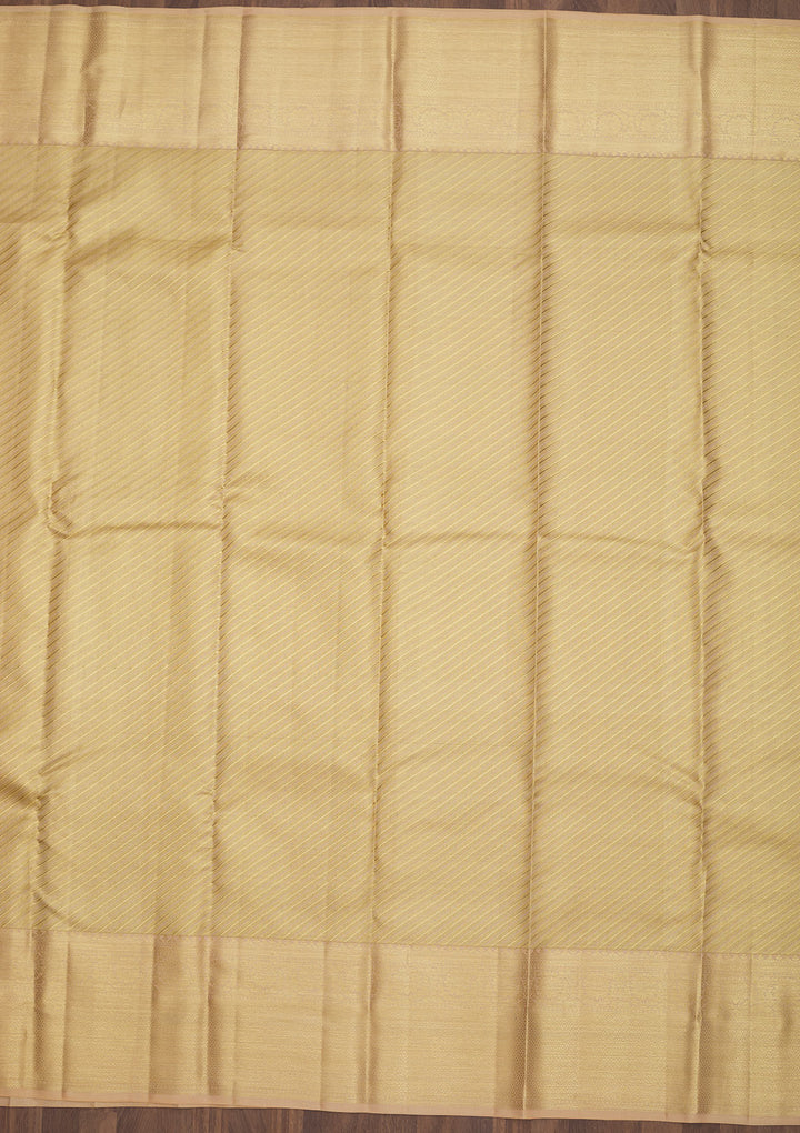 Off White Zariwork Pure Silk Saree