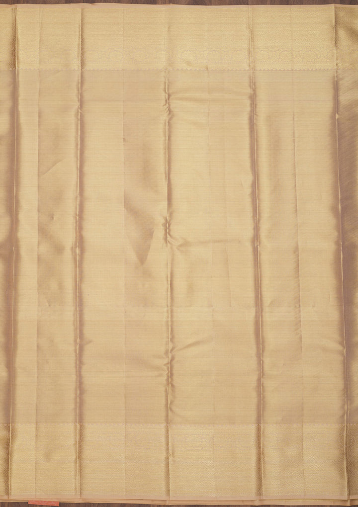 Off White Zariwork Pure Silk Saree