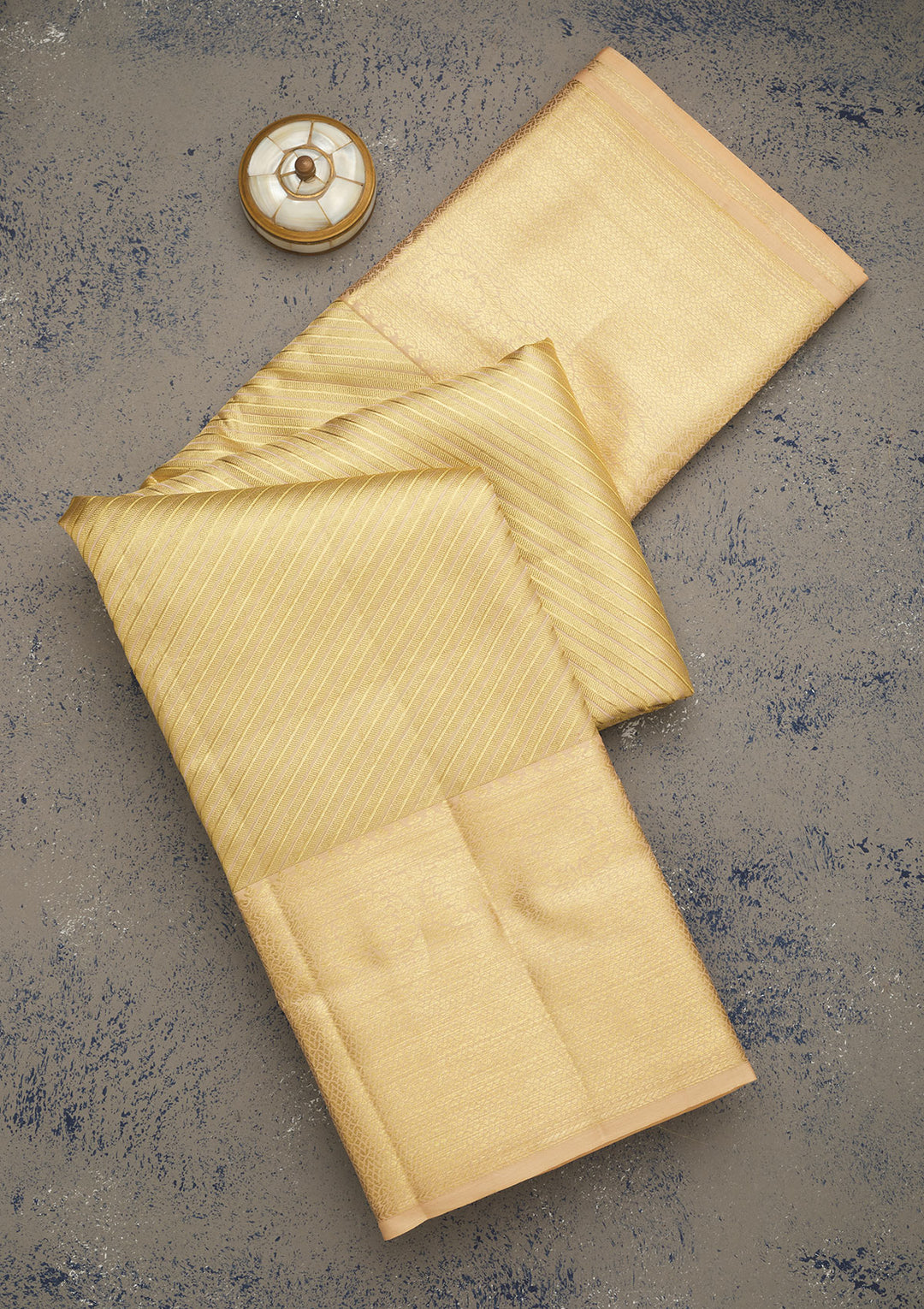 Off White Zariwork Pure Silk Saree