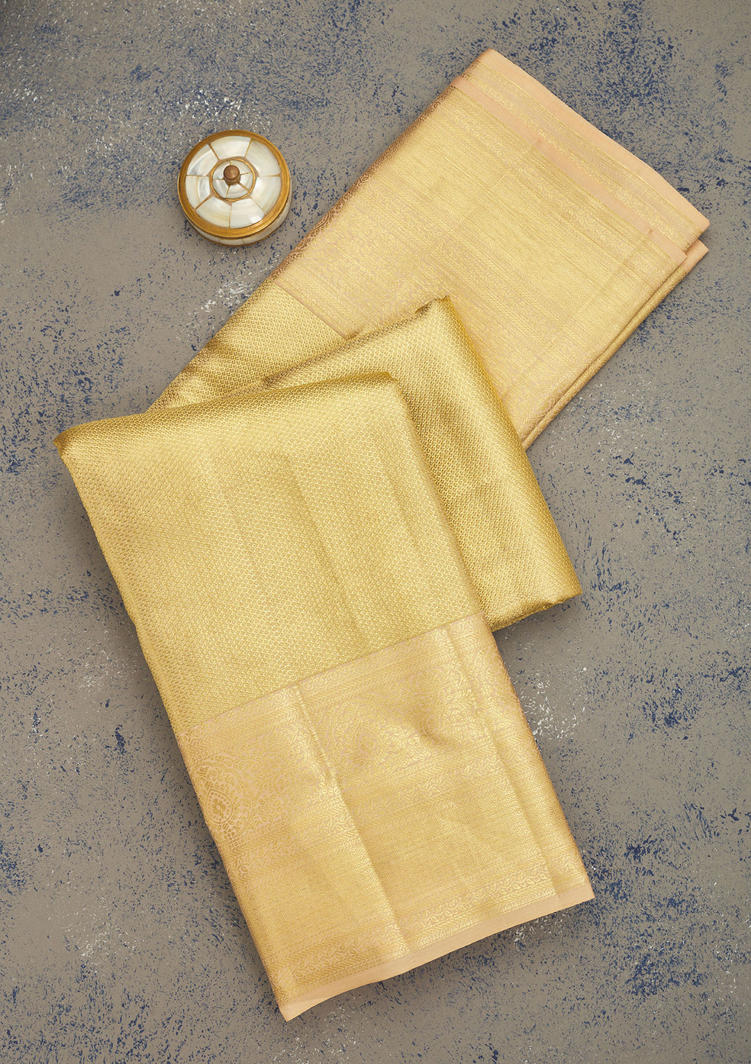 Off White Zariwork Pure Silk Saree