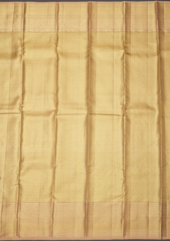 Off White Zariwork Pure Silk Saree
