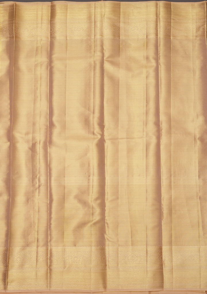 Off White Zariwork Pure Silk Saree