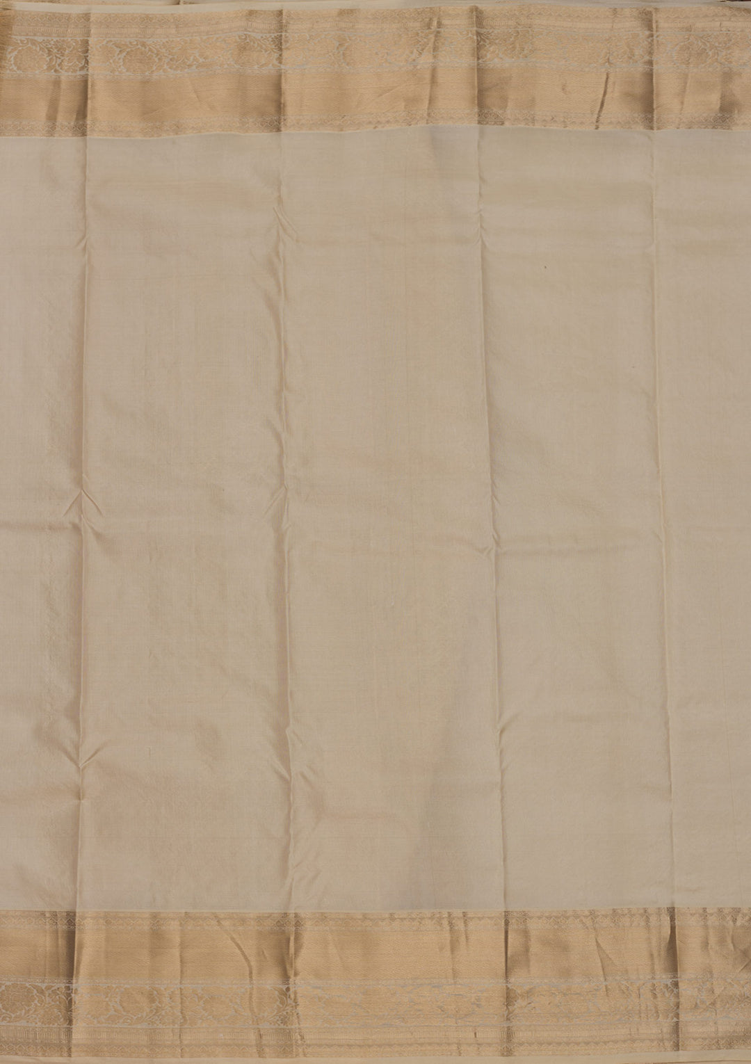 Off White Zariwork Pure Silk Saree