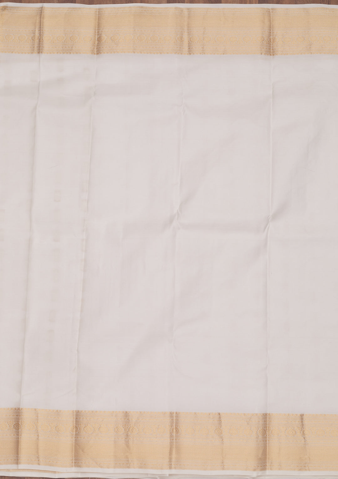 Off White Zariwork Pure Silk Saree