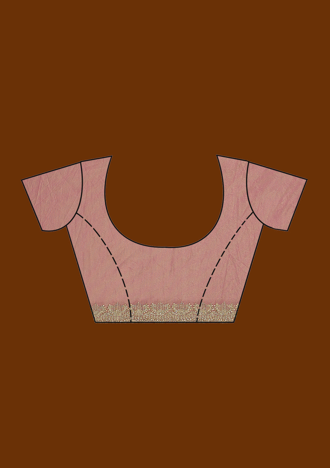 Onion Pink Sequins Tissue Saree