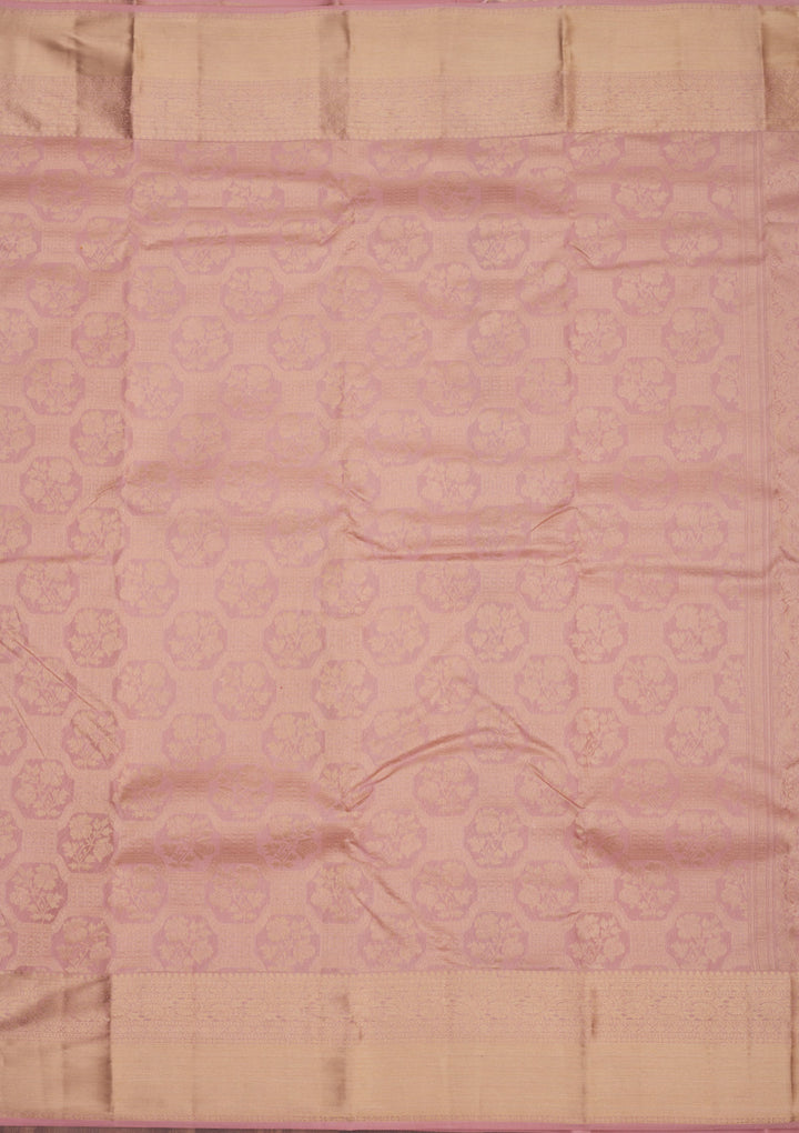 Onion Pink Zariwork Pure Silk Saree