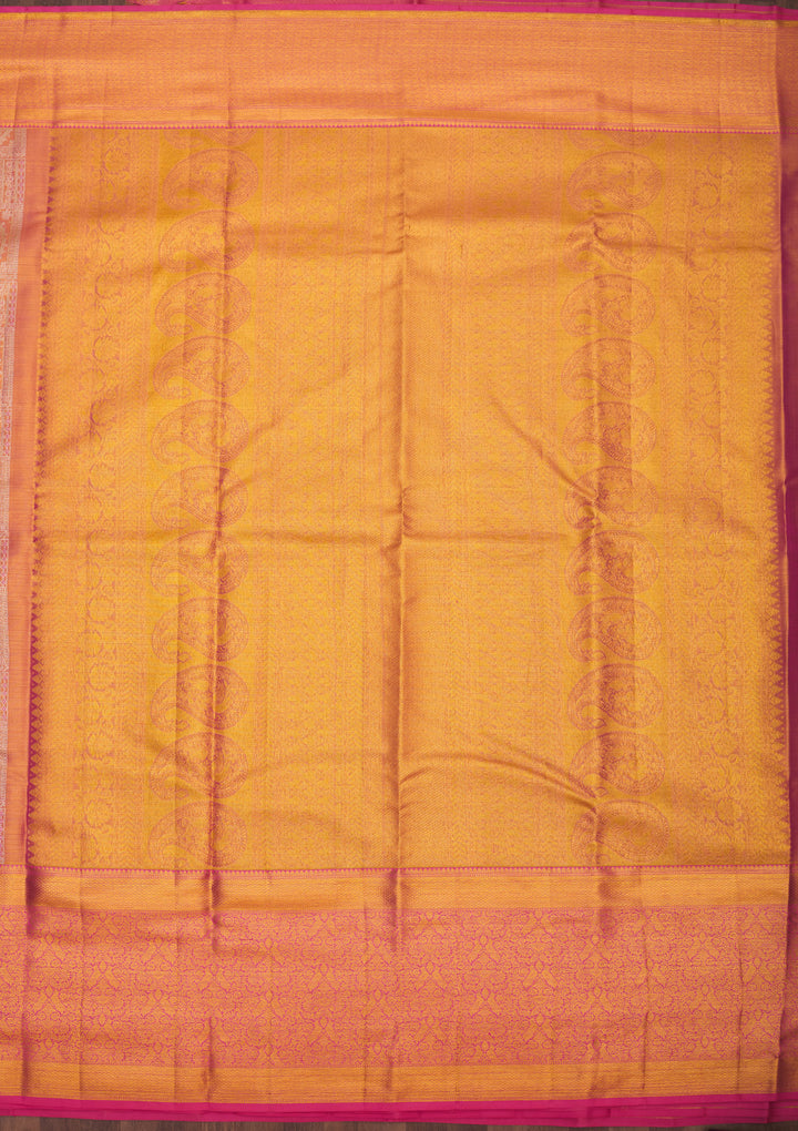 Onion Pink Zariwork Pure Silk Saree