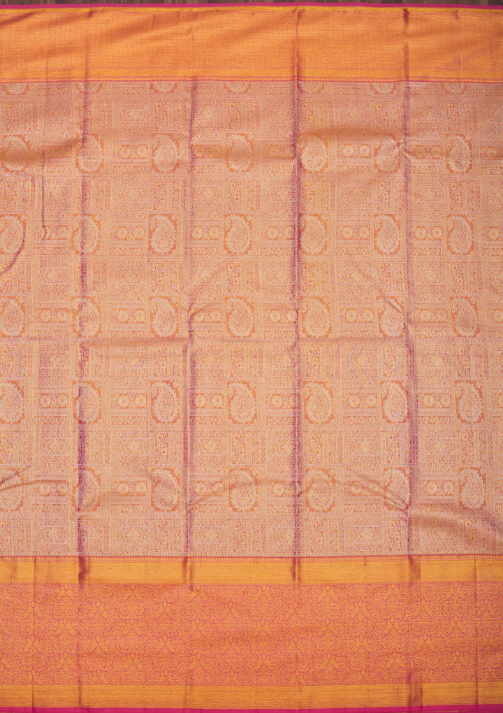 Onion Pink Zariwork Pure Silk Saree