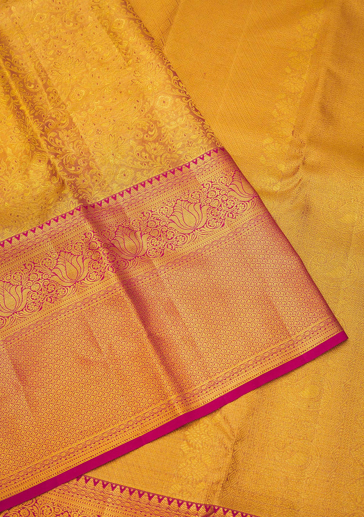 Onion Pink Zariwork Pure Silk Saree