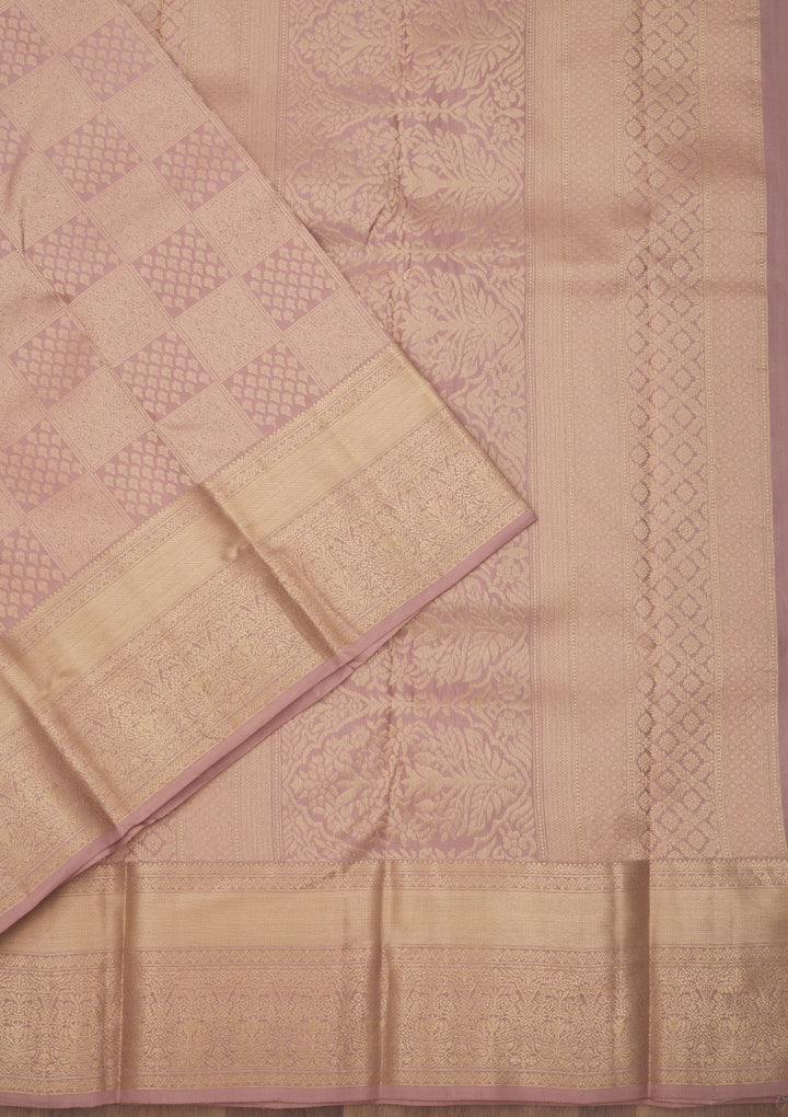 Onion Pink Zariwork Pure Silk Saree