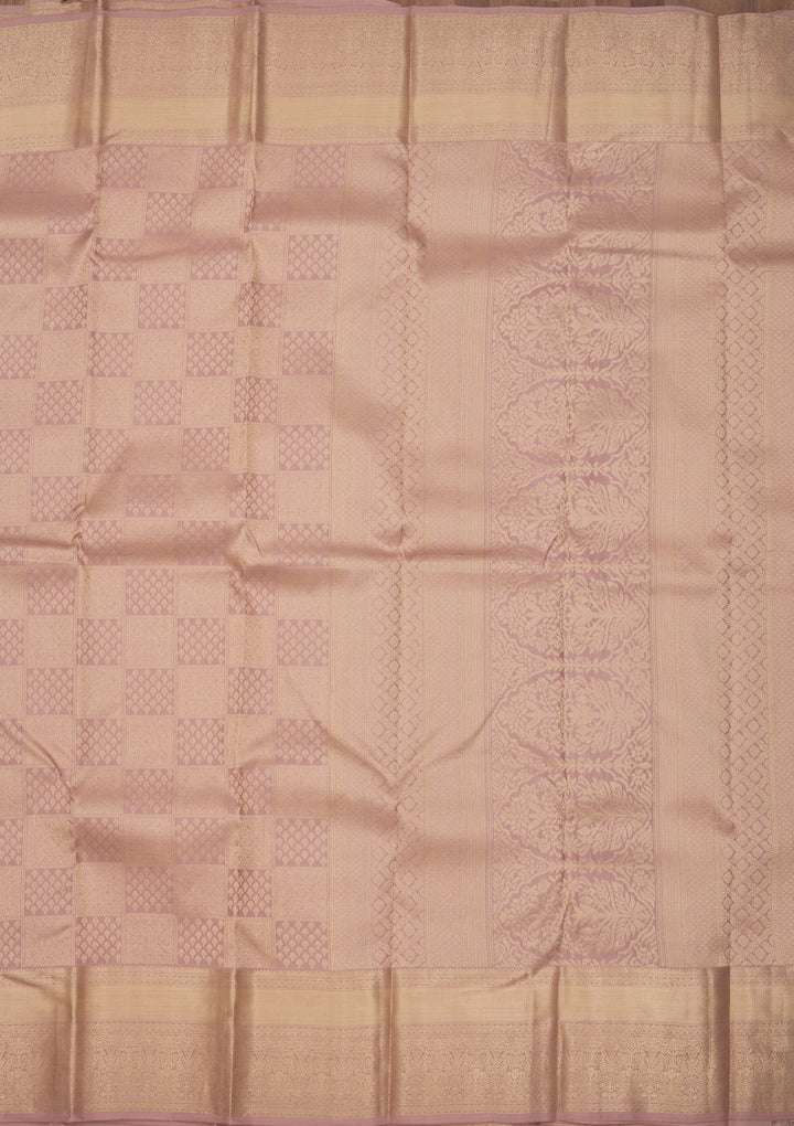 Onion Pink Zariwork Pure Silk Saree