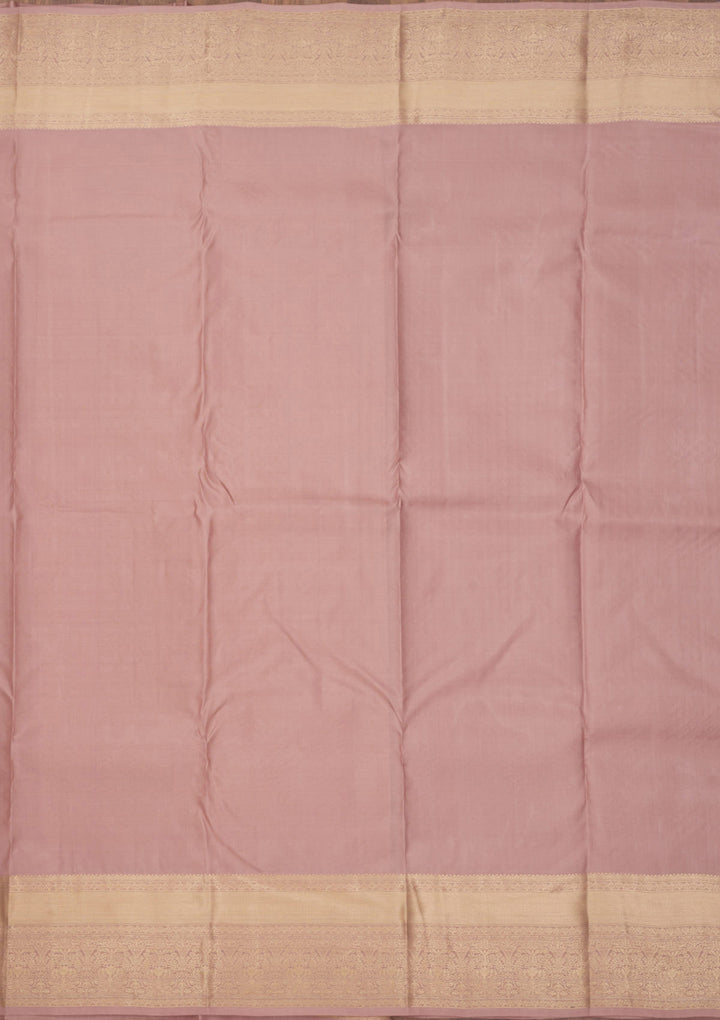 Onion Pink Zariwork Pure Silk Saree
