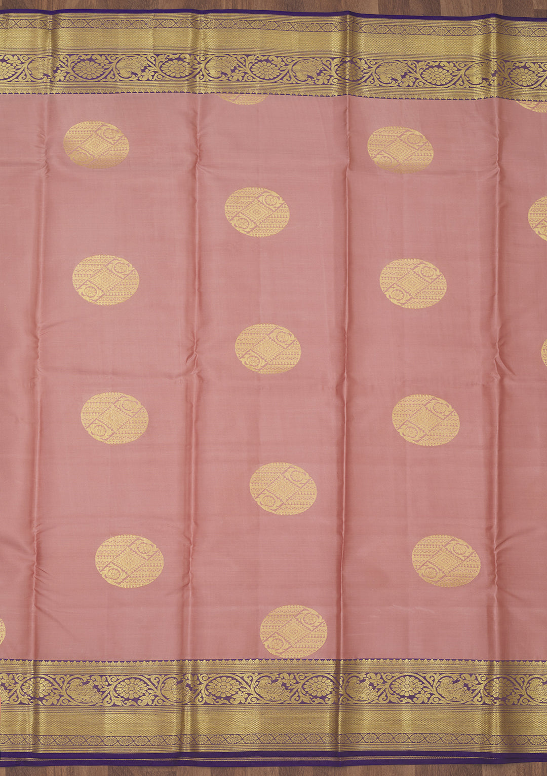 Onion Pink Zariwork Pure Silk Saree