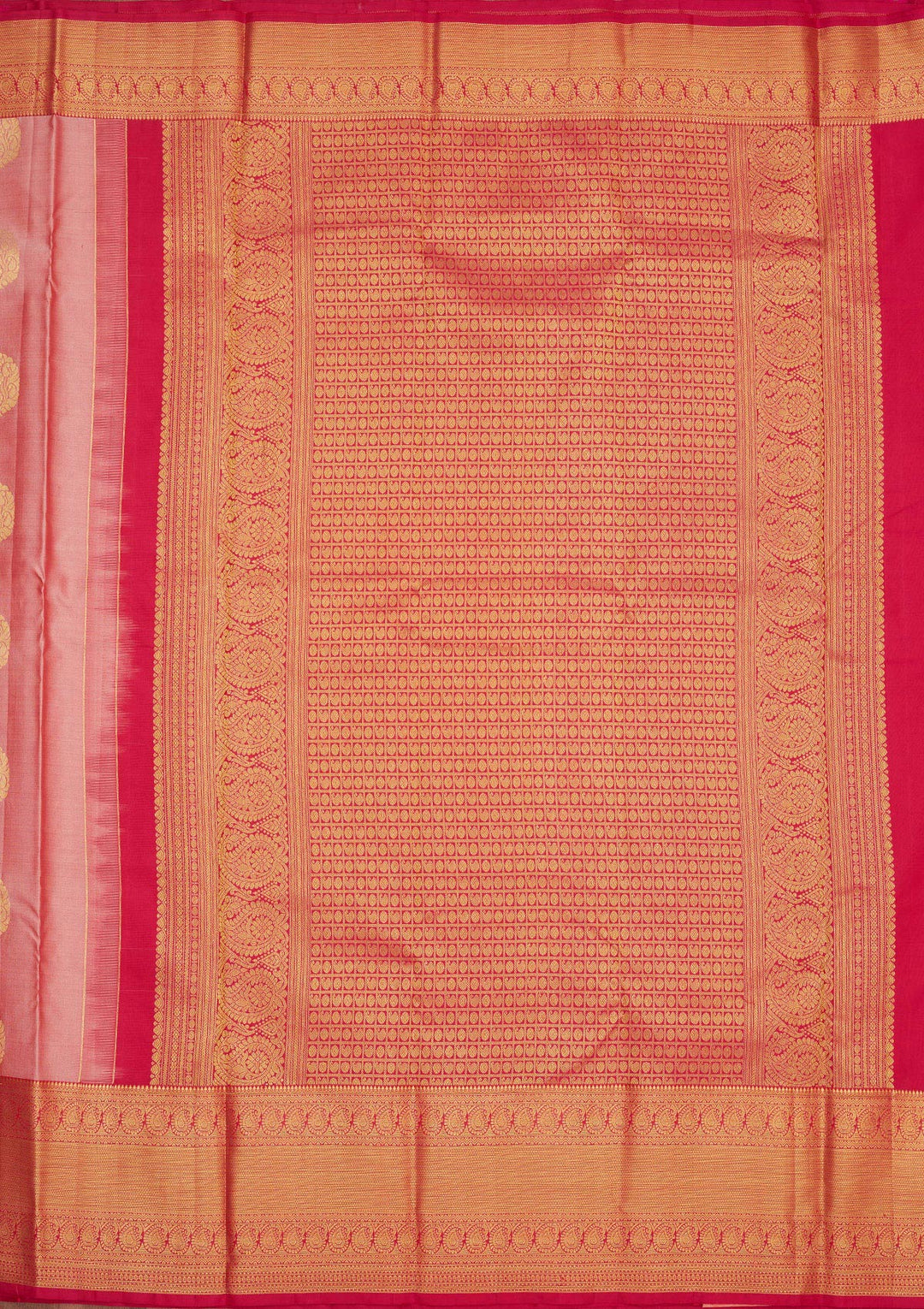 Onion Pink Zariwork Pure Silk Saree