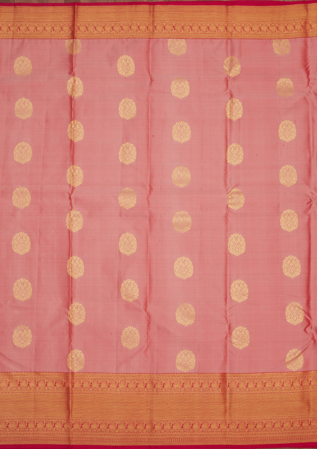 Onion Pink Zariwork Pure Silk Saree