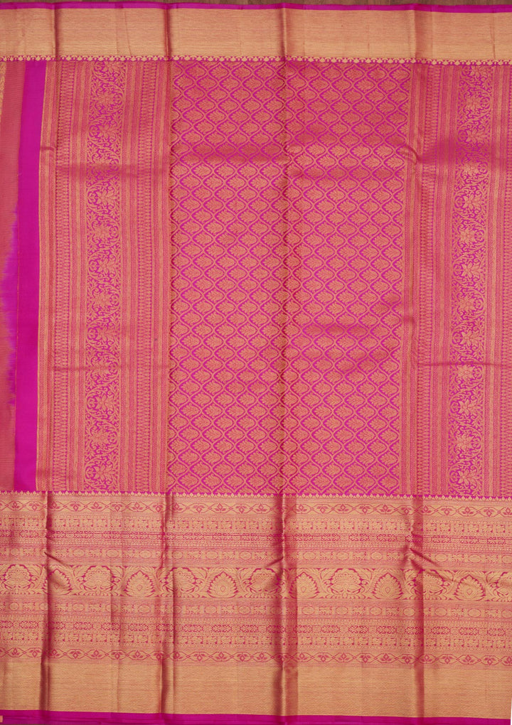 Onion Pink Zariwork Pure Silk Saree