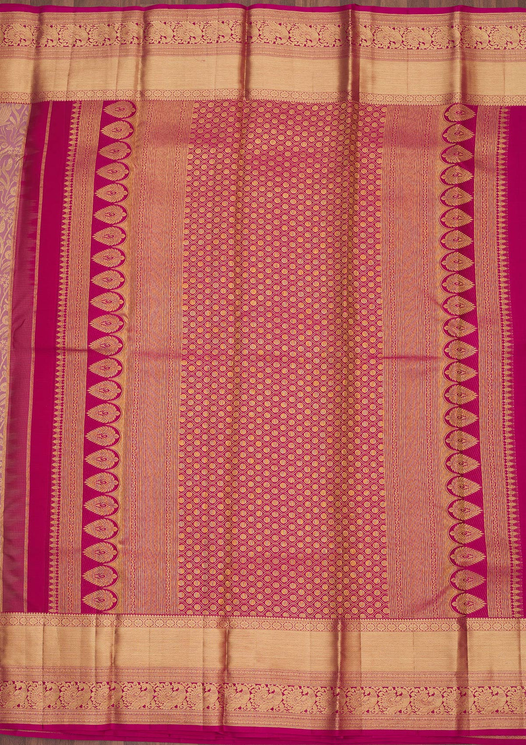 Onion Pink Zariwork Pure Silk Saree