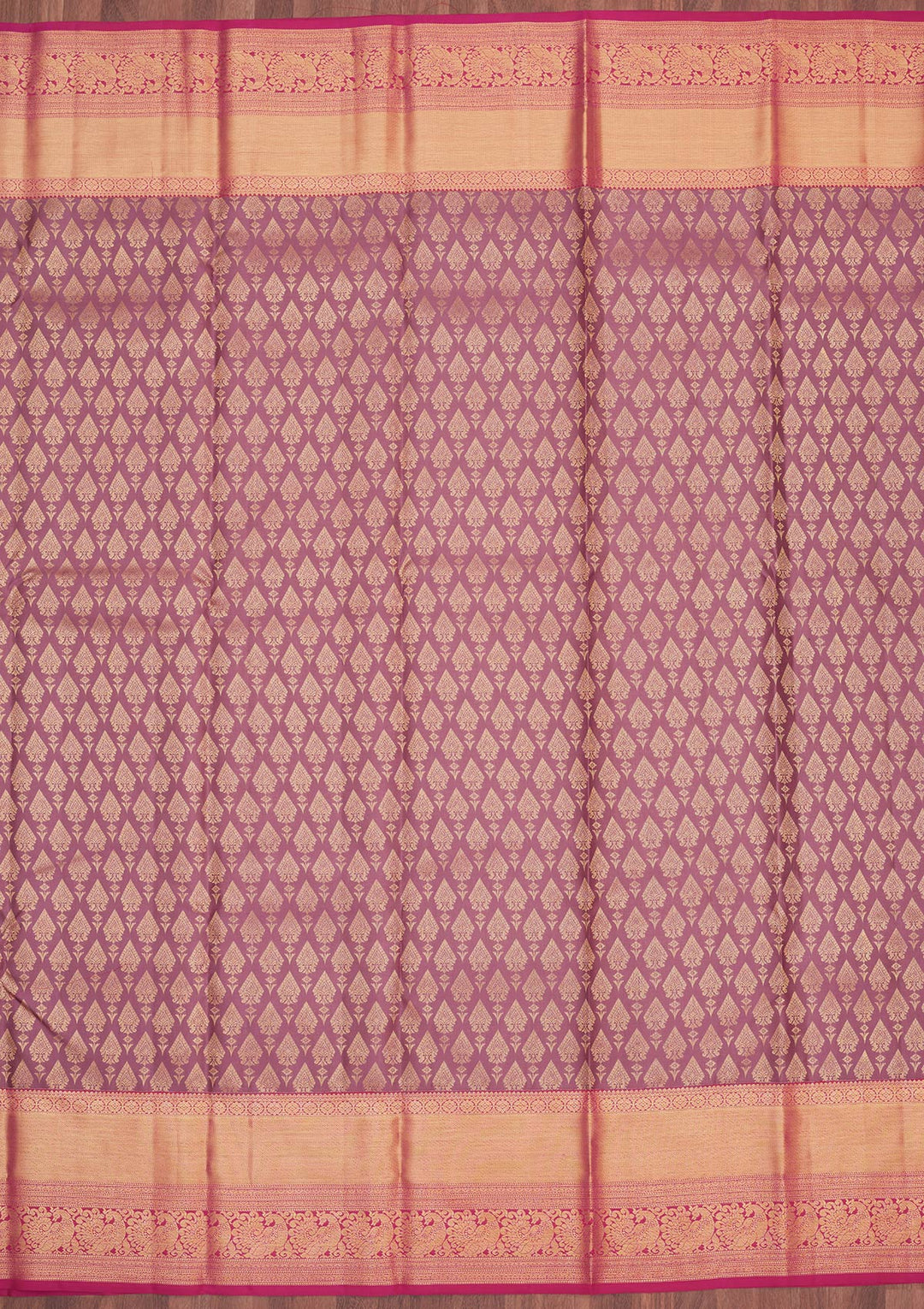 Onion Pink Zariwork Pure Silk Saree