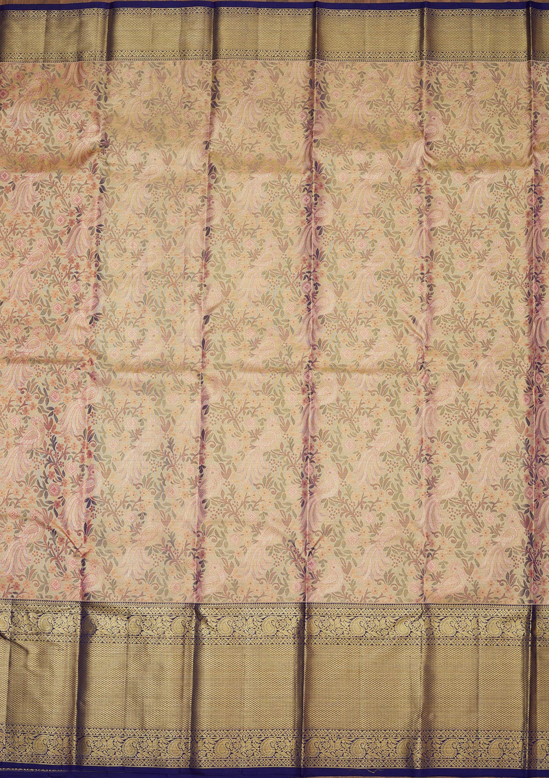 Onion Pink Zariwork Pure Silk Saree