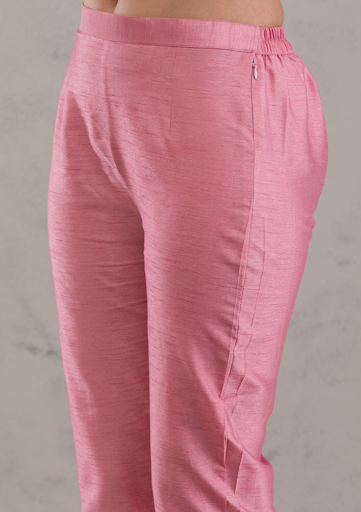 Onion Pink Cutdana Georgette Readymade Anarkali Suit