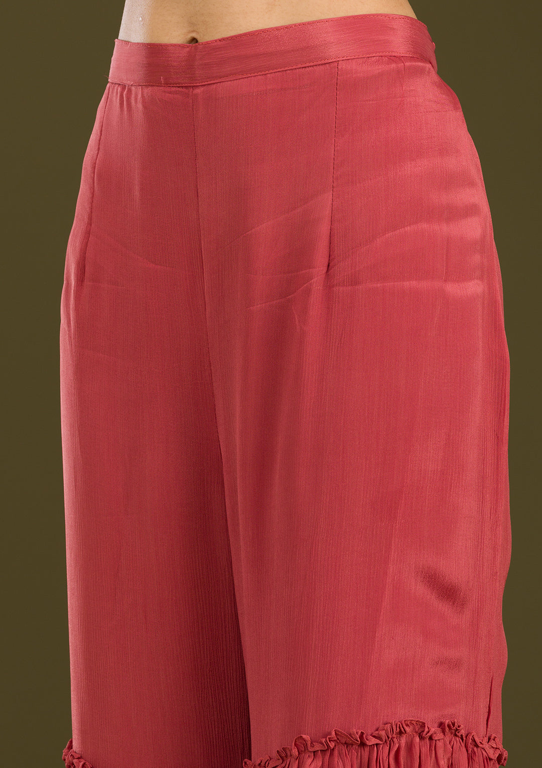Onion Pink Cutdana Georgette Readymade Salwar Suit