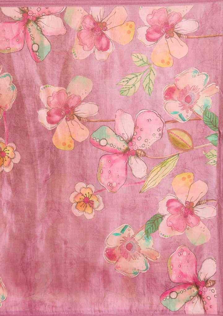 Onion Pink Cutdana Tissue Readymade Salwar Suit