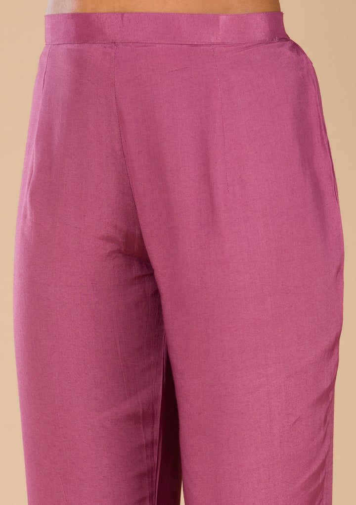 Onion Pink Cutdana Tissue Readymade Salwar Suit