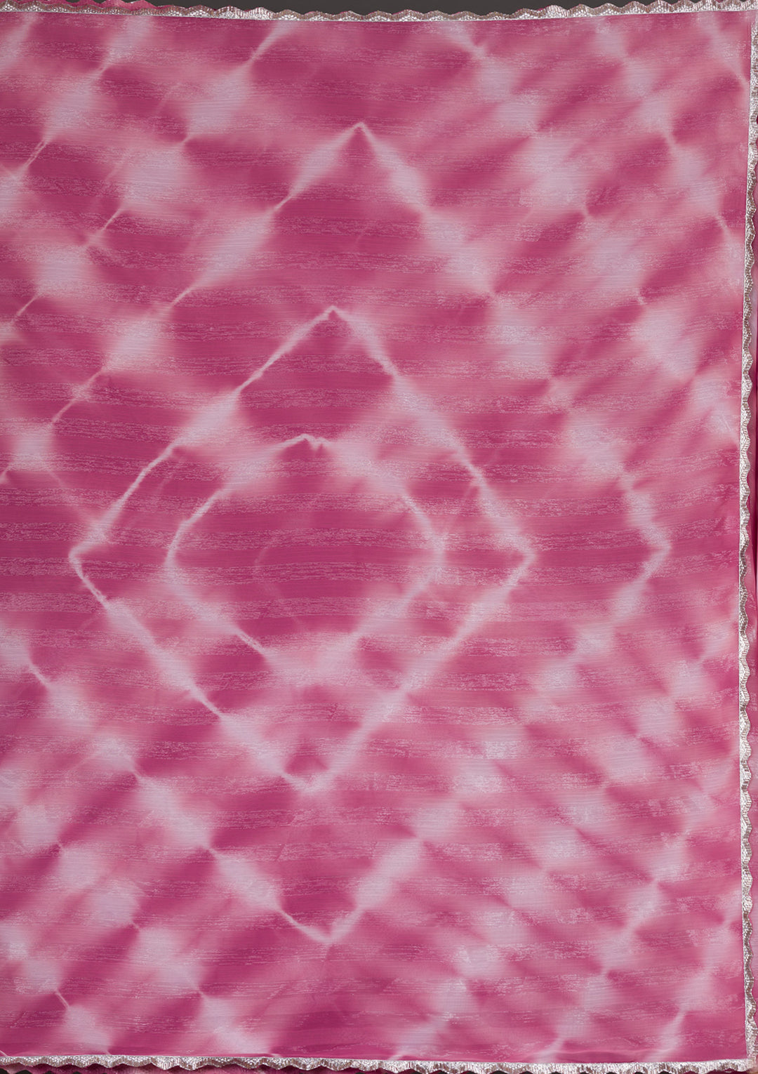 Onion Pink Stonework Shimmer Georgette Saree