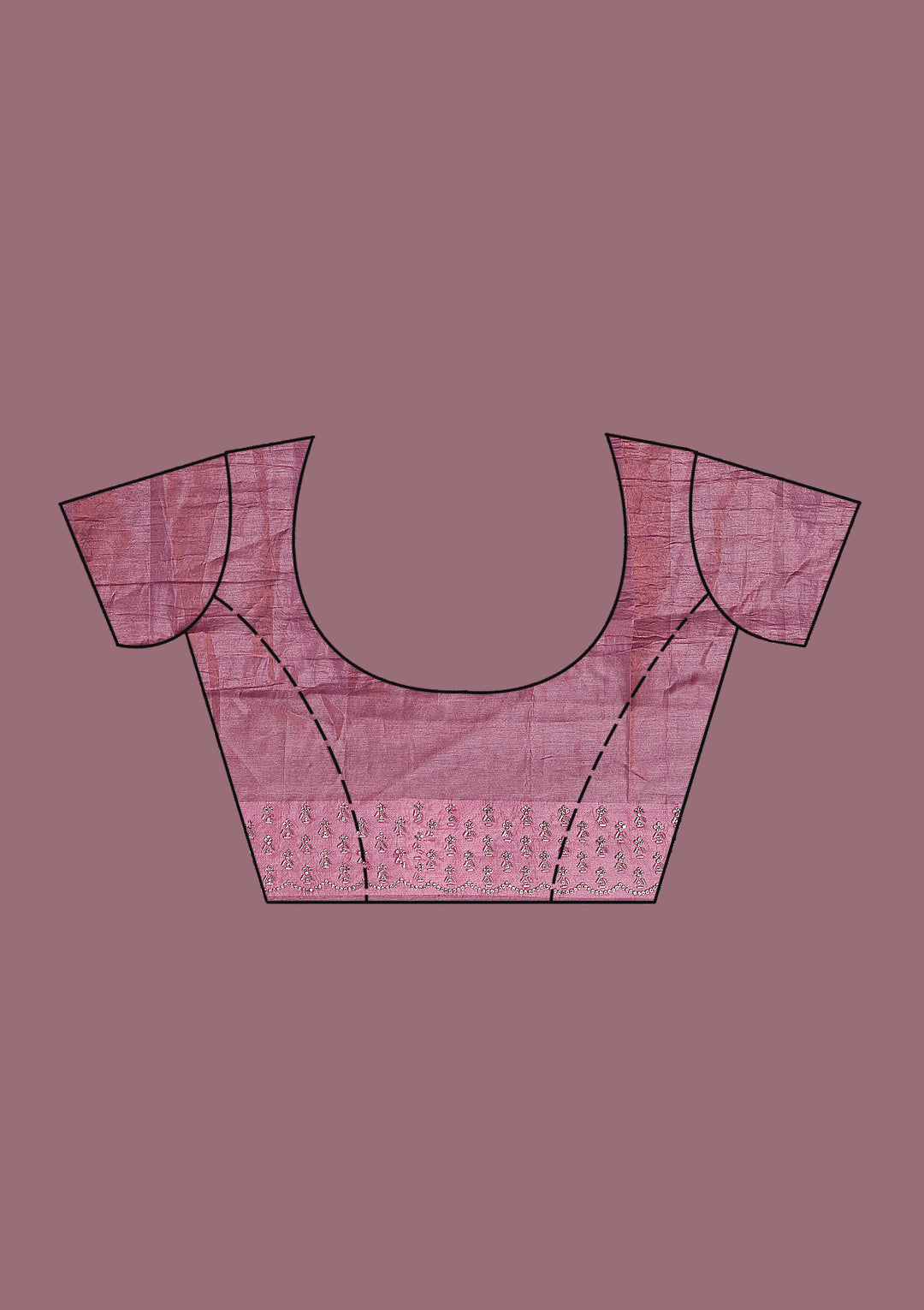 Onion Pink Swarovski Tissue Saree