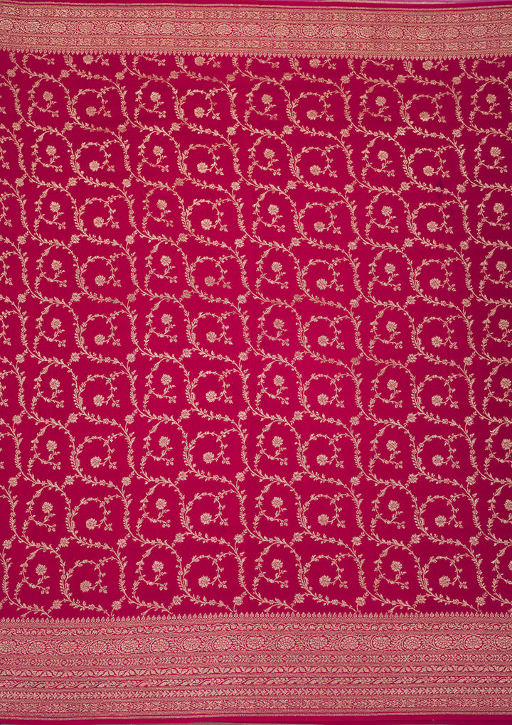 Onion Pink Zariwork Art Silk Saree