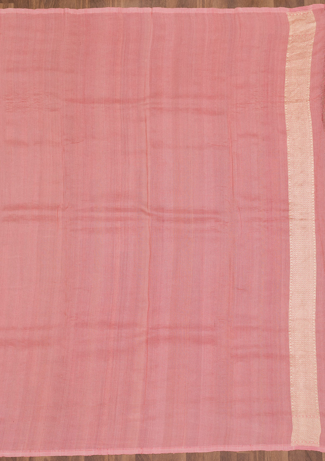 Onion Pink Zariwork Banarasi Pure Silk Saree