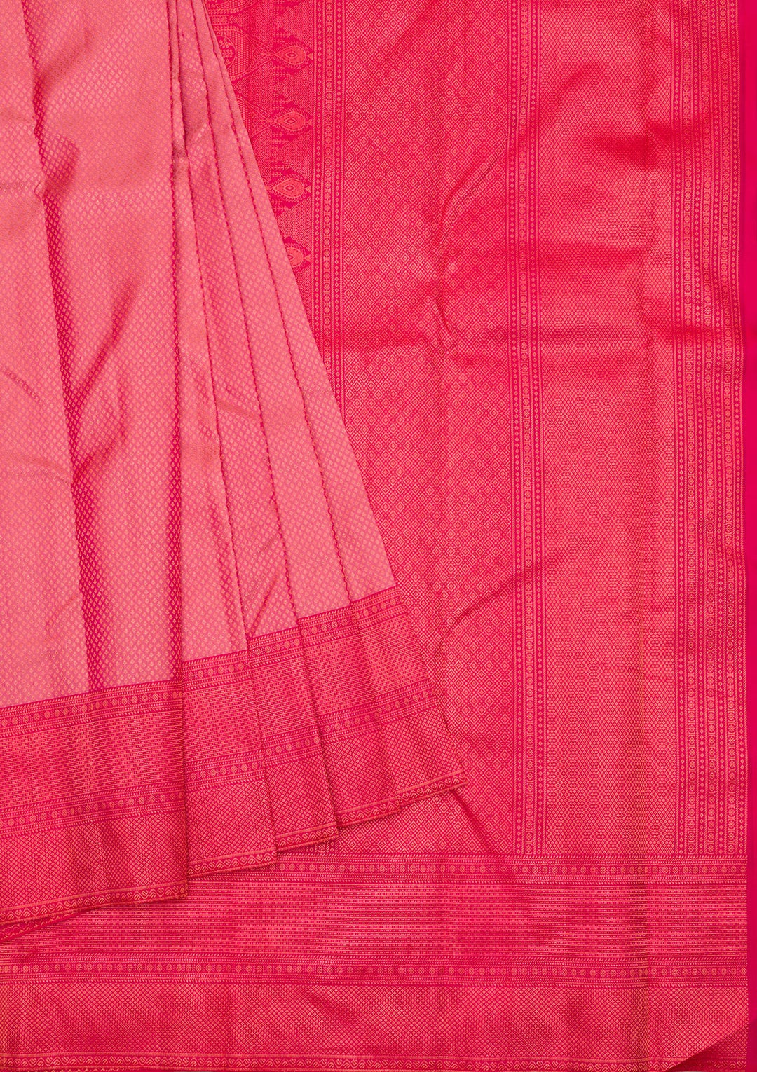 Onion Pink Zariwork Pure Silk Saree