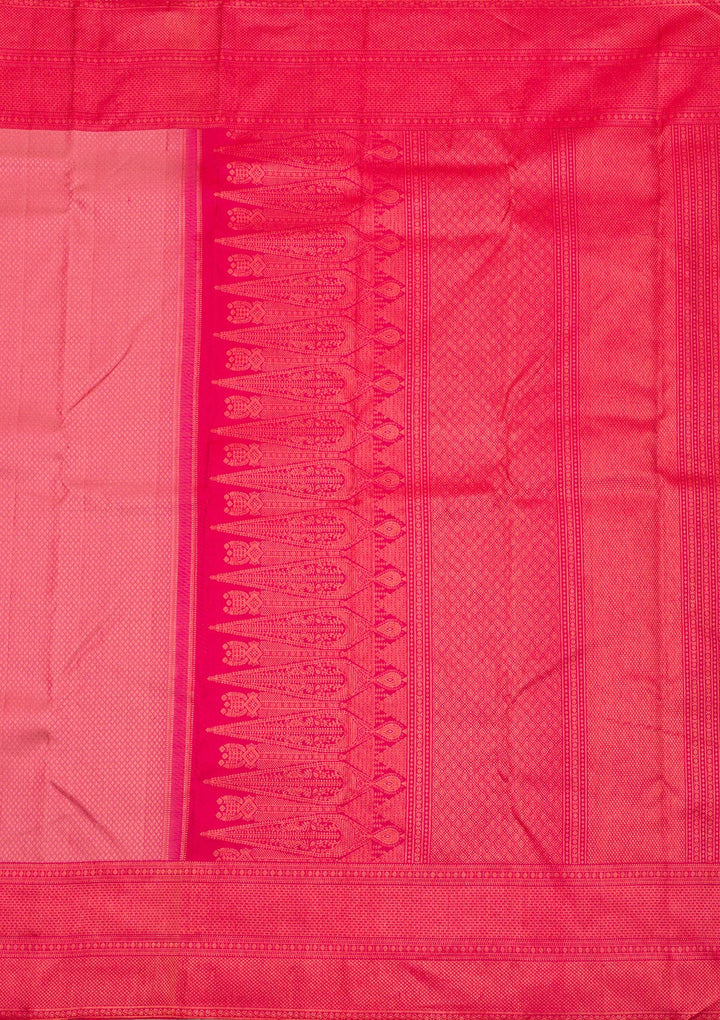 Onion Pink Zariwork Pure Silk Saree