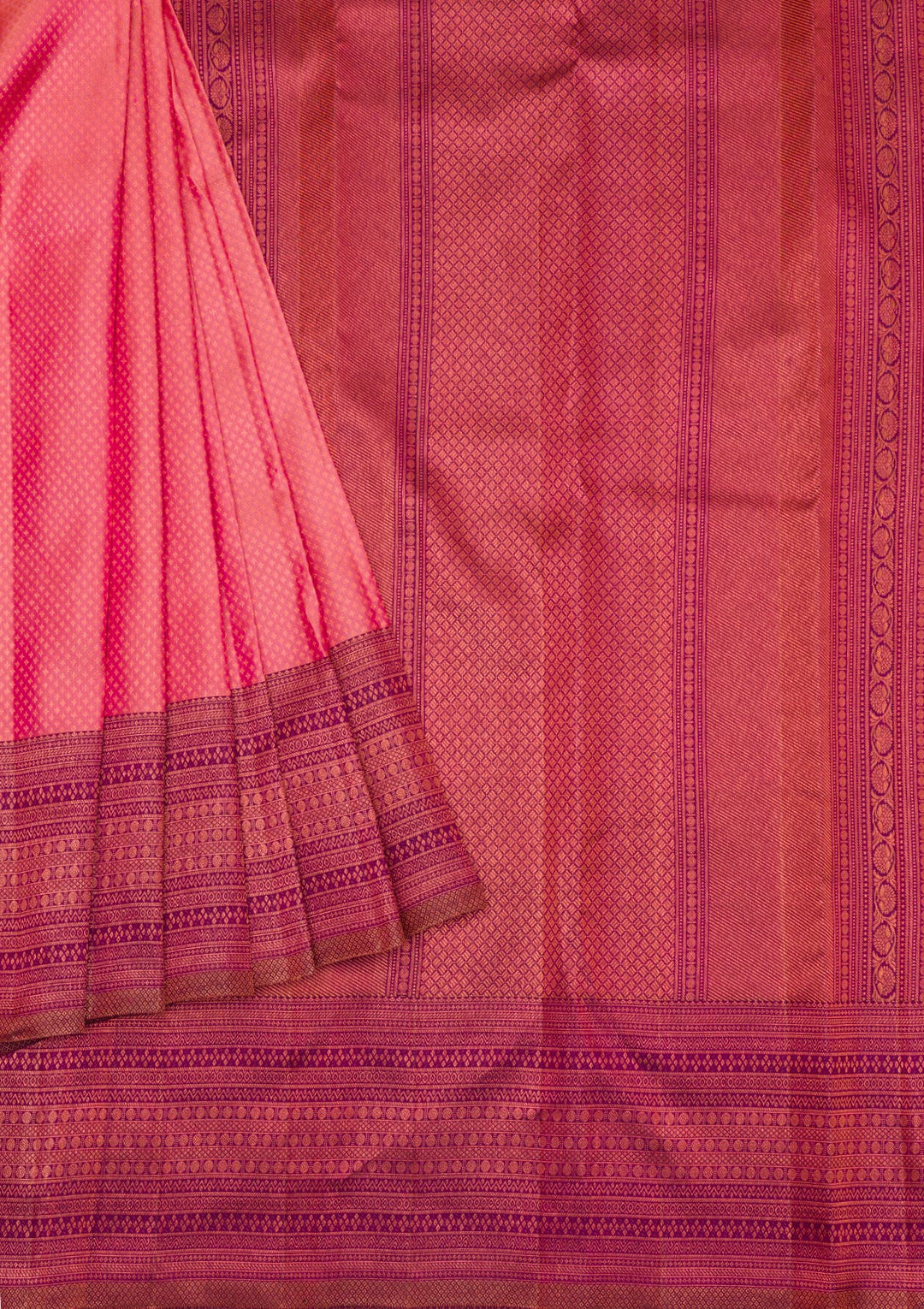 Onion Pink Zariwork Kanjivaram Pure Silk Saree