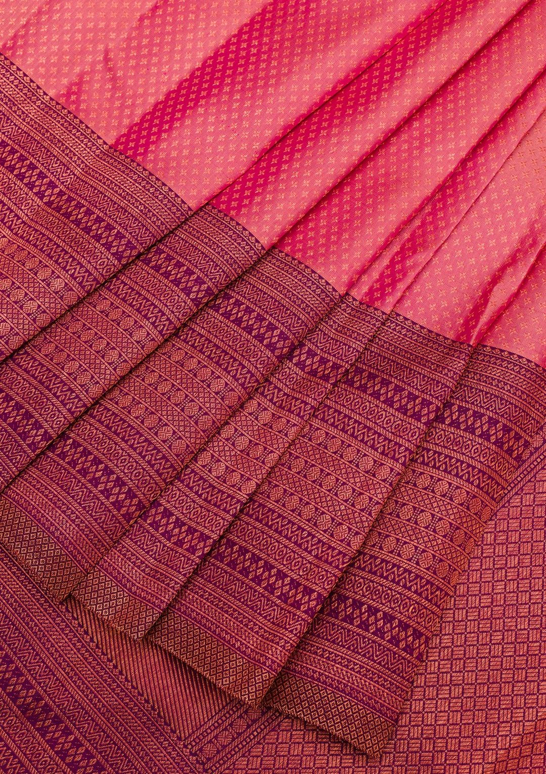 Onion Pink Zariwork Kanjivaram Pure Silk Saree