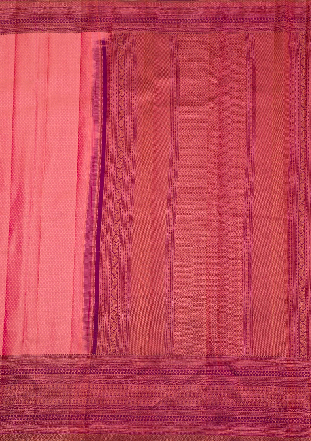 Onion Pink Zariwork Kanjivaram Pure Silk Saree