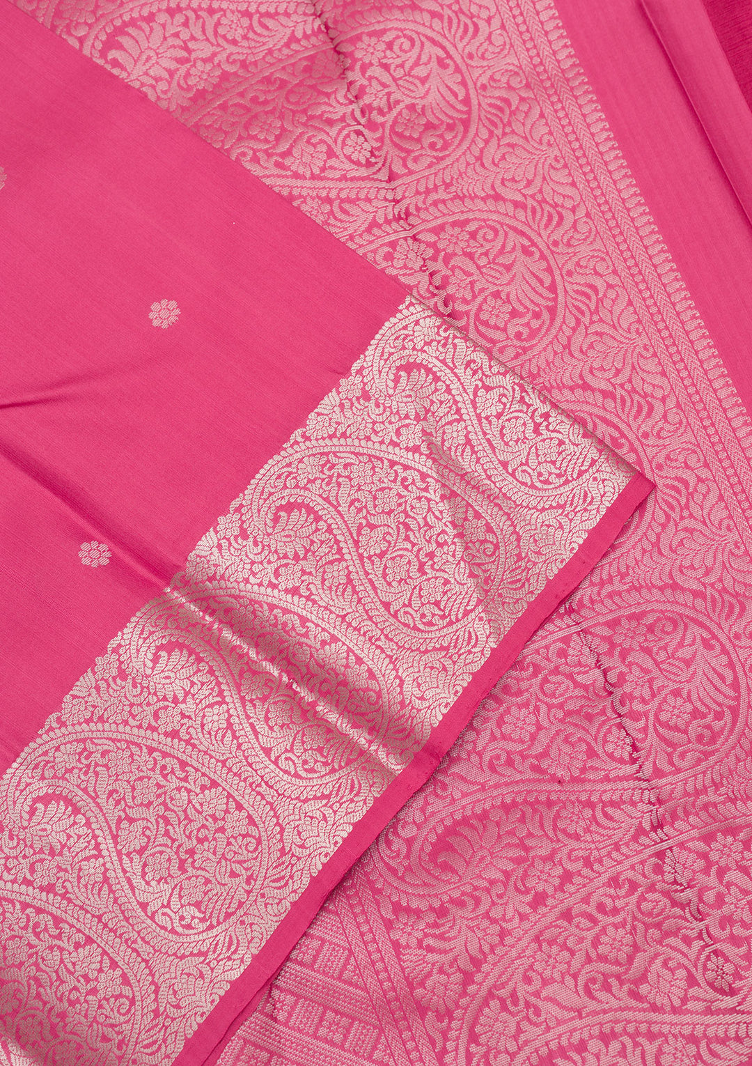 Onion Pink Zariwork Pure Silk Saree