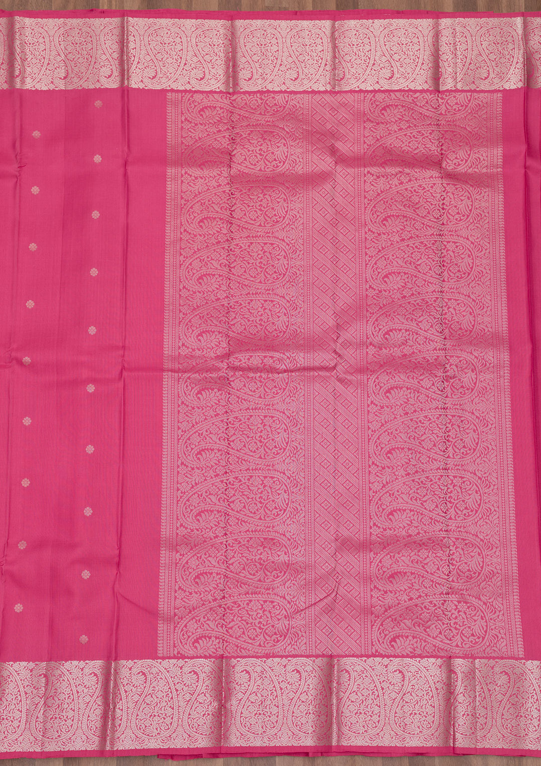 Onion Pink Zariwork Pure Silk Saree