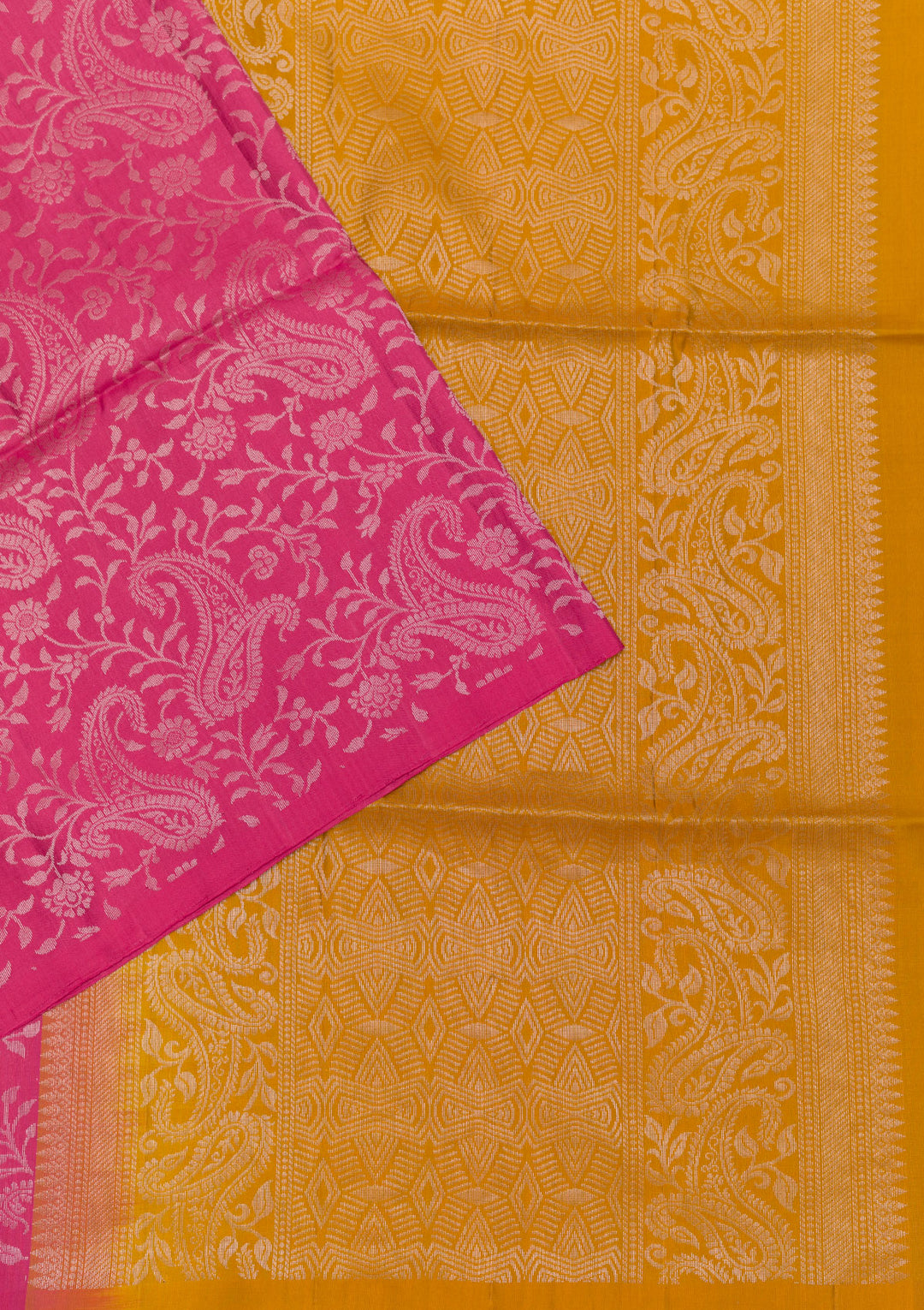 Onion Pink Zariwork Pure Silk Saree