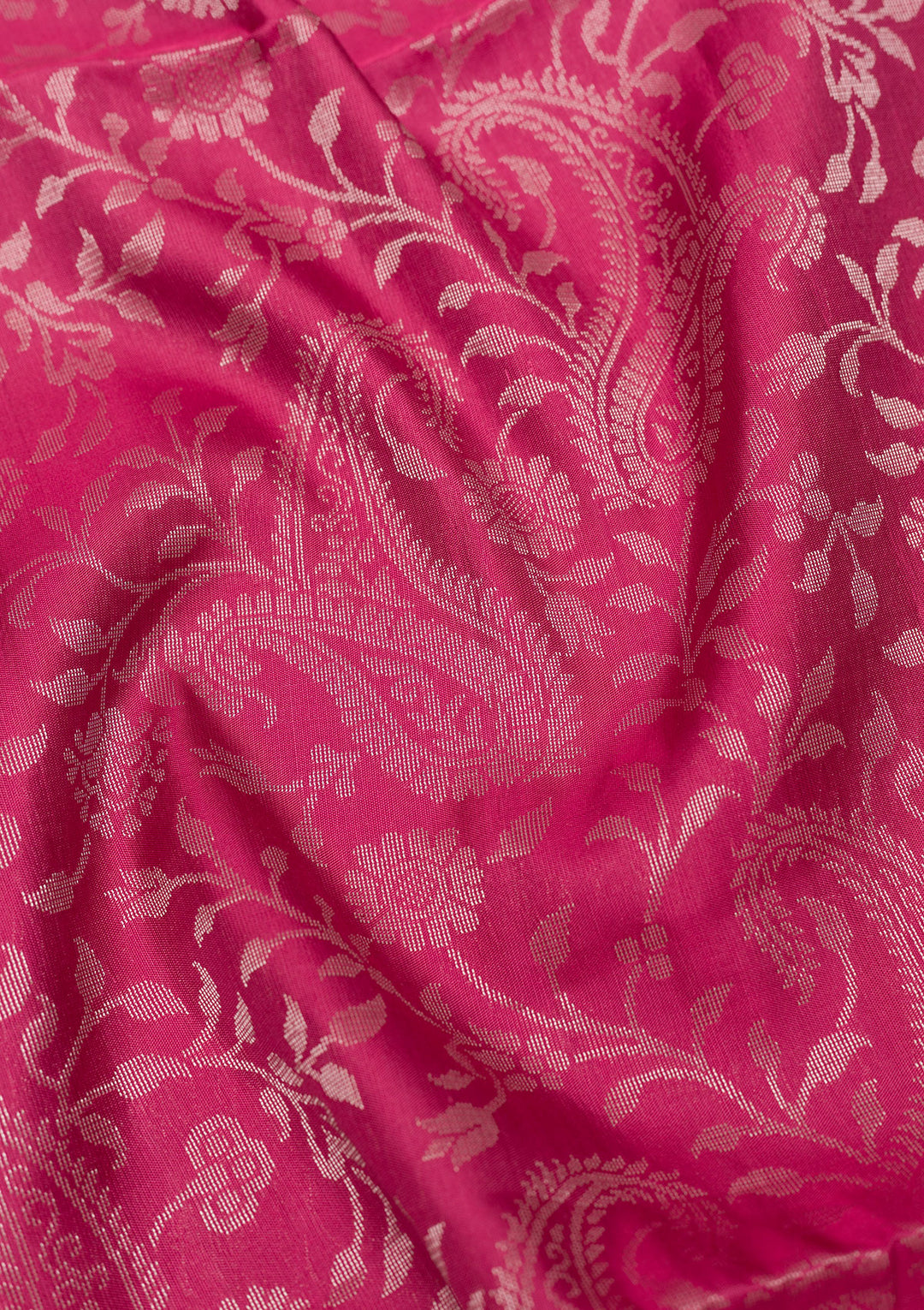 Onion Pink Zariwork Pure Silk Saree