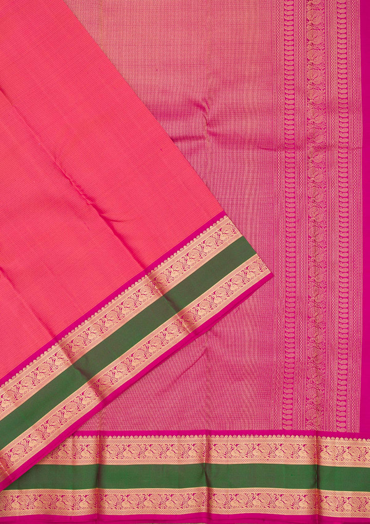 Onion Pink Zariwork Pure Silk Saree